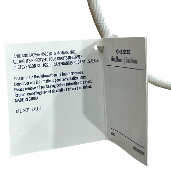 Janie and Jack Floral Fall Party Bow Headband For Girls NWT - Picture 3 of 3